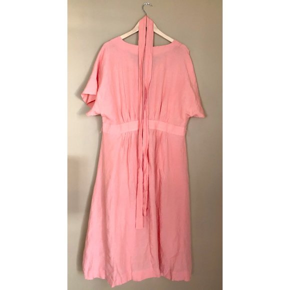 Madewell linen blend tie waist midi dress - Picture 3 of 3